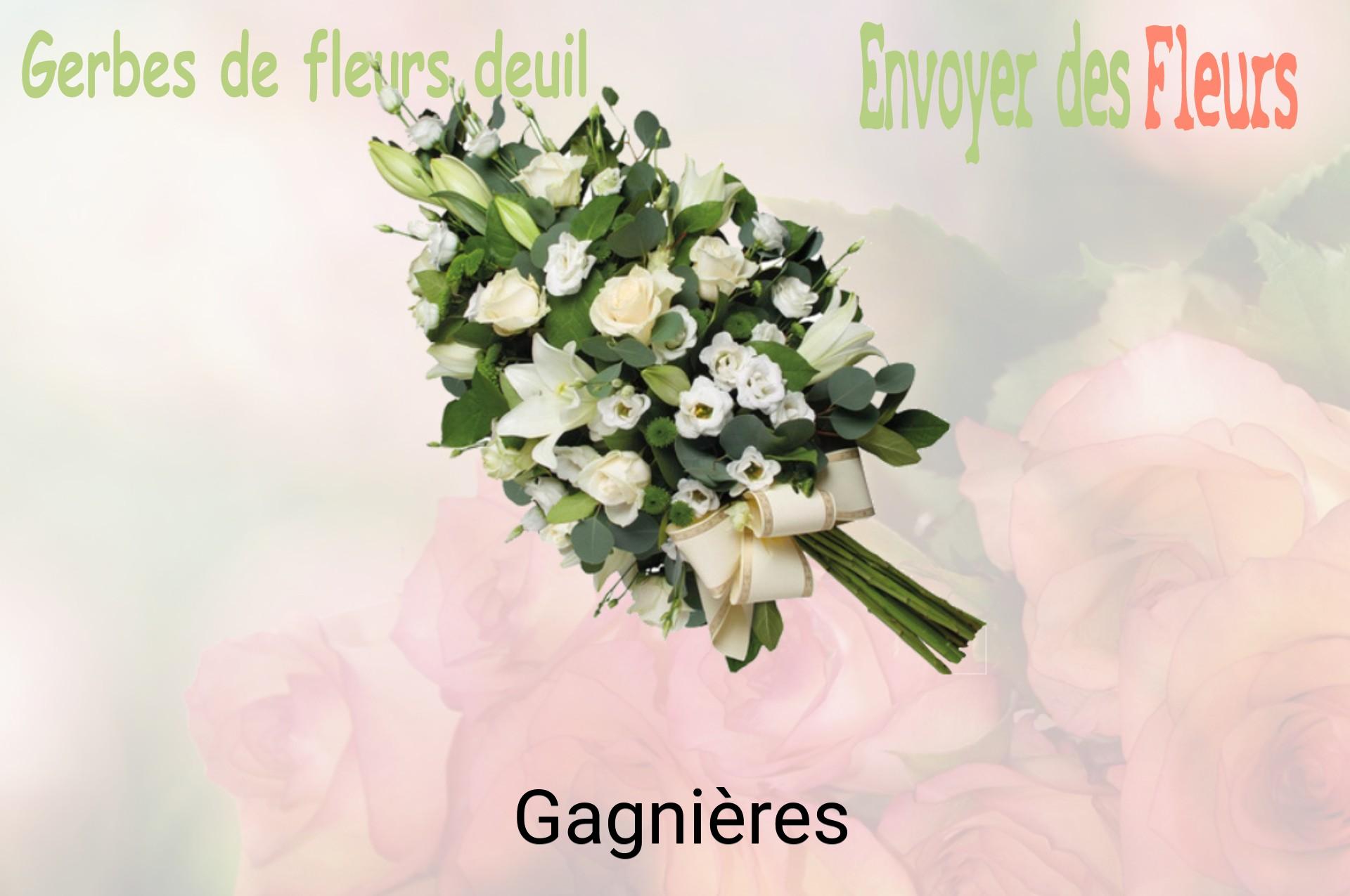 Gerbe de fleurs de deuil livrée à Gagnières